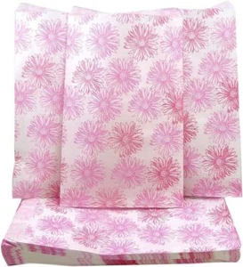 CuteBox Pink Flower Flat Paper Gift Bags 100pcs (4" x 6") for - Picture 1 of 8