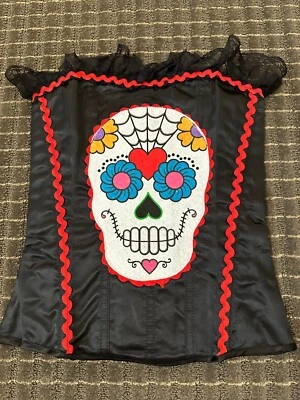 Day of the Dead Bustier Corset New sizes M & L - Image 1 of 3