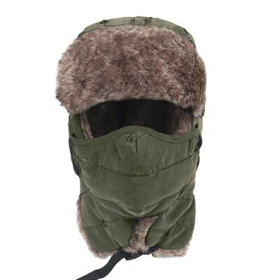 Winter Outdoor Hats with Ear Flaps Mask Men Women Warm Hat for Ski Hiking Riding - Image 1 of 4