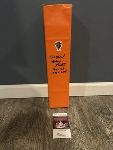 BOB PRUETT SIGNED MARSHALL THUNDERING HERD TOUCHDOWN PYLON JSA COA COACH - Picture 1 of 3