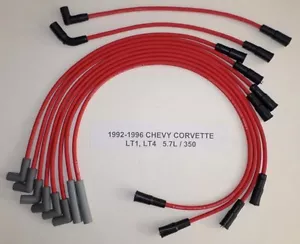 Cables de bujía CHEVY CORVETTE 1992-1996 5,7 L 350 LT1 LT4 RENDIMIENTO ROJO EE. UU. - Imagen 1 de 1