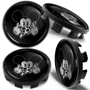 4 x 68mm Compatible with BMW Alloy Wheel Centre Hub Center Rim Caps Badge Black - Picture 1 of 5