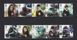 Tiras de estampillas conmemorativas 2018 GB QEII ROYAL MAIL HARRY POTTER PRIMERA CLASE MNH - Imagen 1 de 1