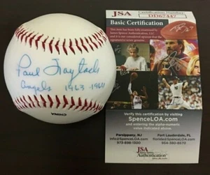 Von Paul Foytack signierter Baseball - frisch authentifiziert von JSA - CM 328 - Bild 1 von 4