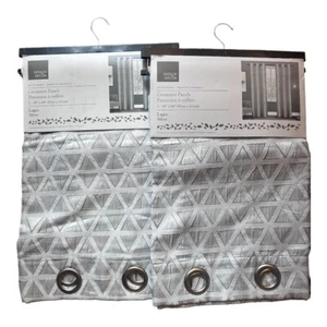 Dekor Design Silber 4 Panel Gardinen BRANDNEU! - Bild 1 von 2