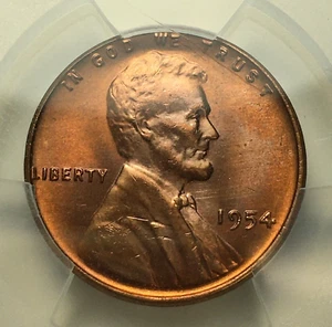 1954 LINCOLN WHEAT CENT 1C PCGS MS66+ RD - PCGS GOLD SHIELD! GORGEOUS COIN! - Picture 1 of 7