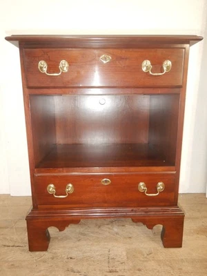 Statton Chippendale Style Solid Cherry Nightstand Cenntenial lamp table - Image 1 of 4
