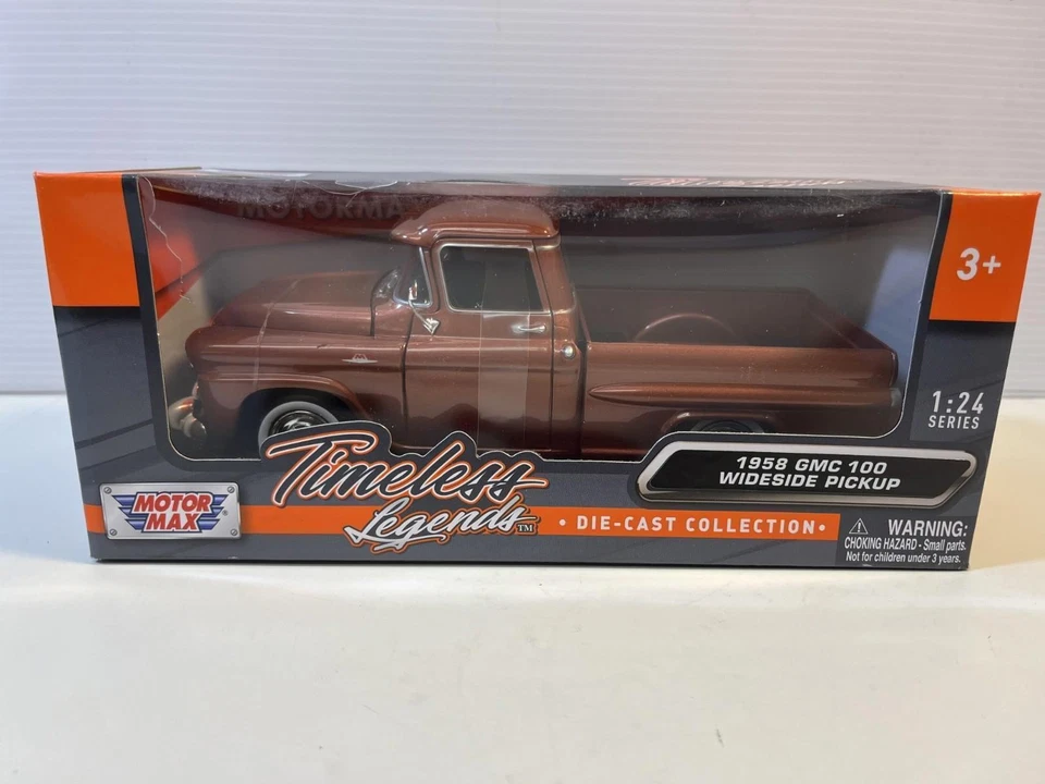 1958 GMC 100 Wideside Truck New In The Box in 1/24 Scale Diecast by Motor Max - Image 1 of 4