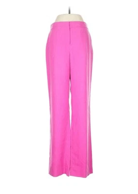 Pantalones de tiro alto de seda rosa intenso Lauren Ralph Lauren 6 Foto 1 de 3