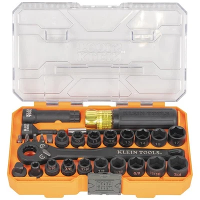 Klein Tools KNECT 28 Piece Pass Through Impact Socket Wrench Set with Ratchet - Image 1 of 4