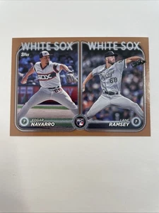 2024 Topps Update Lane Ramsey/Edgar Navarro Rookie Combo Gold/2024 RC #US128 - Imagen 1 de 3