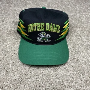 Notre Same Fighting Irish Hat '47 Snapback Diamond Cut Design NWOT Black Green - Picture 1 of 6