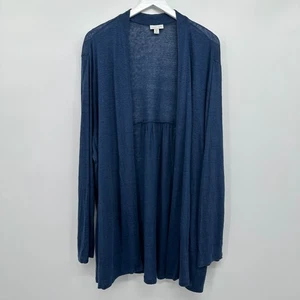 J Jill Love Linen Cardigan Sweater Size 3X Lightweight Quiet Luxury Minimalist - Picture 1 of 12