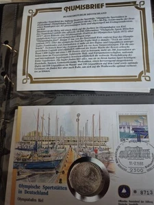 Numisbrief Olympische Sportstätte Olympiahafen Kiel 10 DM Worbes B-0587 - Bild 1 von 3