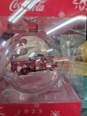 2025 M2 Machines Coca-Cola 1956 Ford F-100 Truck Chase Christmas Ornament - Image 1 of 2