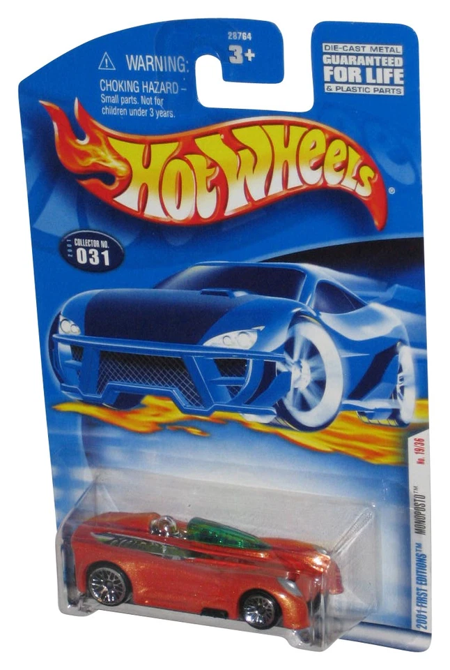 Hot Wheels 2001 First Editions 19/36 Monoposto Orange Toy Car #031 - Image 1 of 1