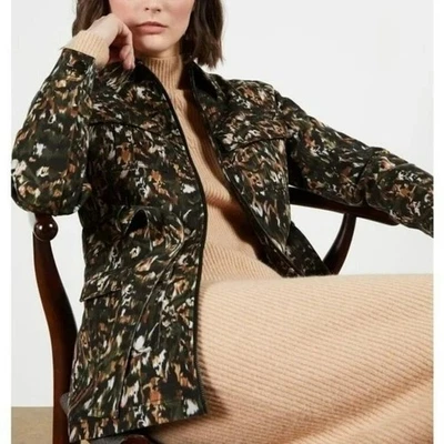 Chaqueta de Carga Ted Baker Inniza Urbana Estampada Talla 1 EE. UU. Talla XS Tonos Tierra Nueva con Etiquetas Foto 1 de 4