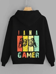I Am A Gamer Hoodie Retro Style Gaming Sweatshirt Gift for Gamers Unisex Tee - Picture 1 of 9