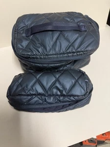 Vera Bradley Ultralight Medium Quilted Kosmetiktasche - Dunkelblau - Bild 1 von 8