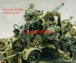 1:35 resin figure model Five German artillery soldiers Unassembled Unpainted - Picture 1 of 1