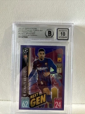 2021-22 Topps Chrome Match Attax UCL #172 Ronald Araujo Signed - Image 1 of 2