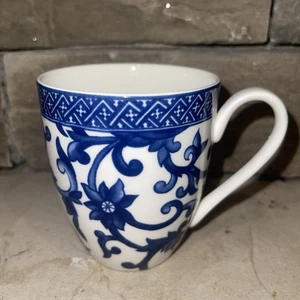Lauren Ralph Lauren Mandarin Blue Porcelain China Mug 12 oz Floral Scroll Blue - Picture 1 of 6