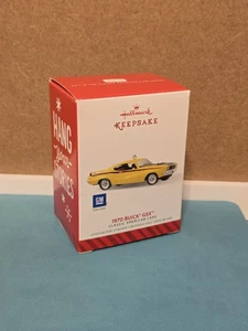 1970 BUICK GSX - 2014 HALLMARK KEEPSAKE Christmas Ornament 194 Yellow Car GM - Picture 1 of 6