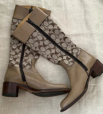 Botas de montar Coach vintage con monograma - talla 5, Preppy Equestrian Y2K Foto 1 de 3