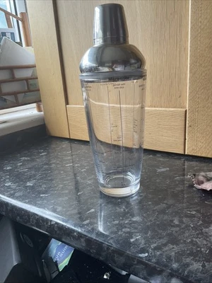 COCTELERA DE CRISTAL BAR CRAFT BOSTON CON TAPA DE ACERO INOXIDABLE 700ML Foto 1 de 4