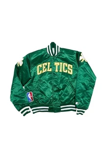 Vintage Boston Celtics Starter Jacket Satin NBA Basketball 90s Medium - Picture 1 of 11