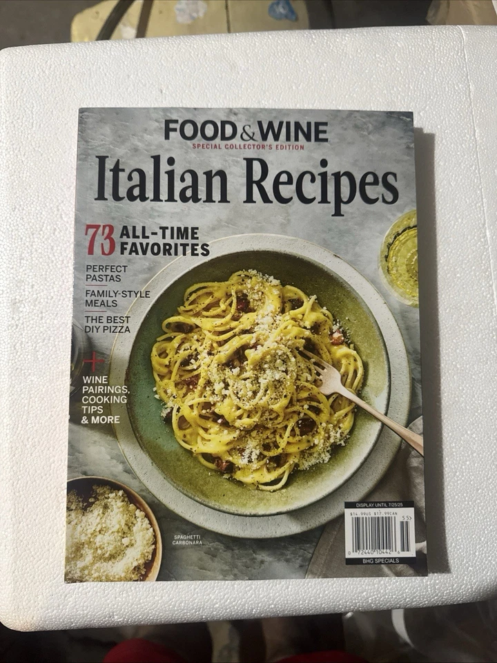 Italian Recipes: 73 All-Time Favorites ~Food & Wine Magazine Collector's Edition - Image 1 of 1