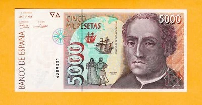 Spain UNC Banknote 5000 Pesetas 1992 P-165 - Image 1 of 2