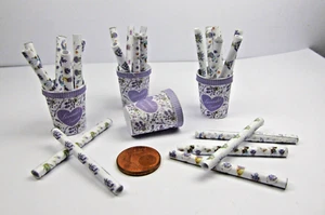 *~ * 6 Rollen Lavendel Geschenkpapier in dekorativen Eimer  , Handarbeit    *~* - Bild 1 von 3