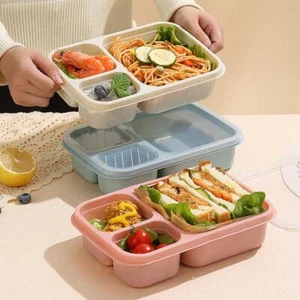 Wheat straw compartment lunch box portable five compartment fresh-keeping box - Picture 1 of 31