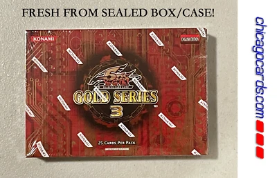 ONE YuGiOh 5D's GOLD Series-3 25cd Booster Pack Factory Sealed Look4 Gold Foils - Image 1 of 4