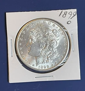 1899-O Micro O AU/UNC Morgan Silver Dollar RD 719 - Picture 1 of 4