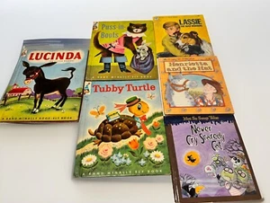 Vintage Rand McNally Elf & Golden Tell Tale Books Lot Of 6 Lucinda Turtle Lassie - Picture 1 of 11