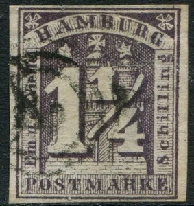 Hamburgo 1-1/4 Schilling 1864 Lila US 8 - Foto 1 di 1