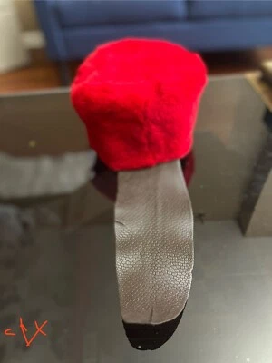 Sheared Beaver Fur Davey Crockett Hat With Tail Silk Lining Size L/XL - Image 1 of 4