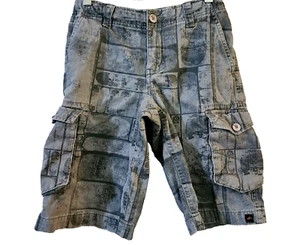 Tony Hawk Boys Cargo Shorts Size 8 Gray Skateboard Print Adjustable Waist Chino - Picture 1 of 8