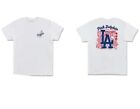 L.A. DODGERS BASEBALL MAJESTIC × PINK DOLPHIN - SMALL WHITE TEE NWT DS