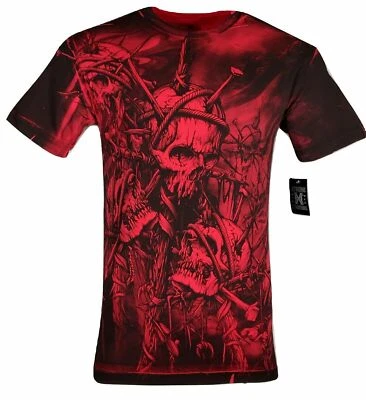 Xtreme Couture Affliction Men's T-Shirt HEADHUNTER Red Tattoo Biker S-5XL - Image 1 of 4
