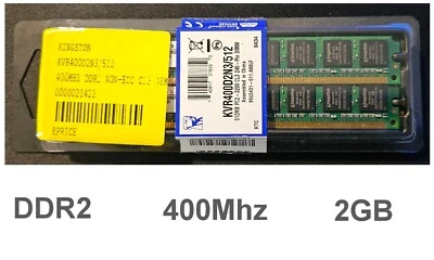 Memoria RAM DDR2 400Mhz 2GB (512MB x4) Kingston KVR400D2N3/512 - Immagine 1 di 4
