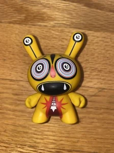 Kidrobot Dunny 2009 Series Untitled by Dalek 3 inch yellow vinyl figure loose - Picture 1 of 6