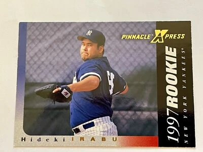 HIDEKI IRABU Yankees 1997 PINNACLE XPRESS Baseball #137 EX Rookie Card MT - Image 1 of 2