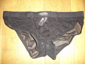 Shorty noir sheer transparent Taille L prototype seule pièce coupe pocket S02 - Imagen 1 de 5