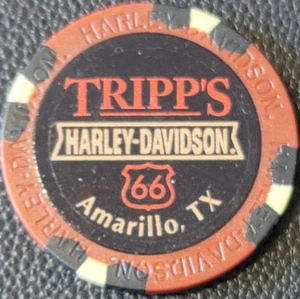 TRIPPS HD ~ (TEXAS) 120th Anniversary Harley Davidson Poker Chip (RED) - Picture 1 of 2