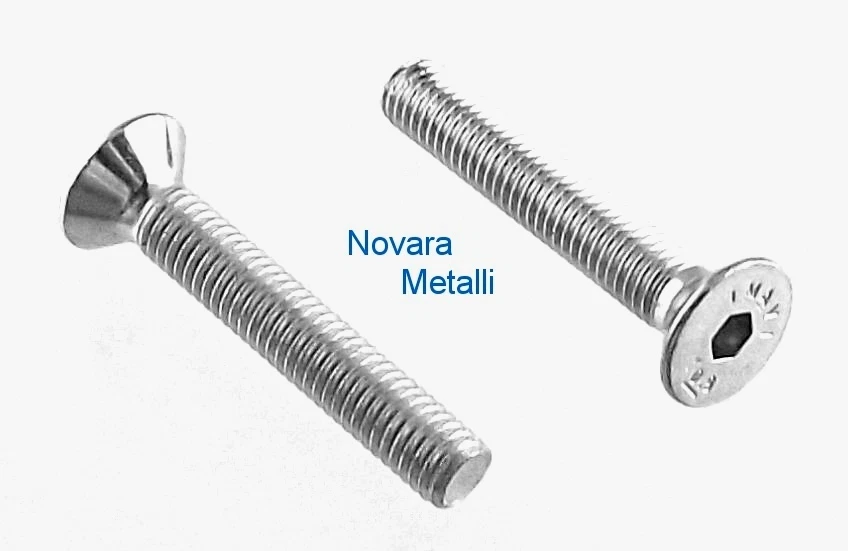 100 viti Brugola Testa Piana Svasata M4x6 zincate10.9  - Immagine 1 di 1