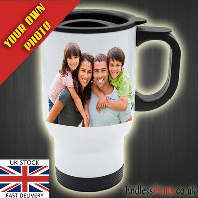 Personalised Thermal Travel Mug 14oz - Photo Display Gift  - Image 1 of 4