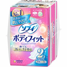 Unicharm Sofy Body Fit Sanitary Napkin Daily Happy Catch Wing, a set of 2 packs